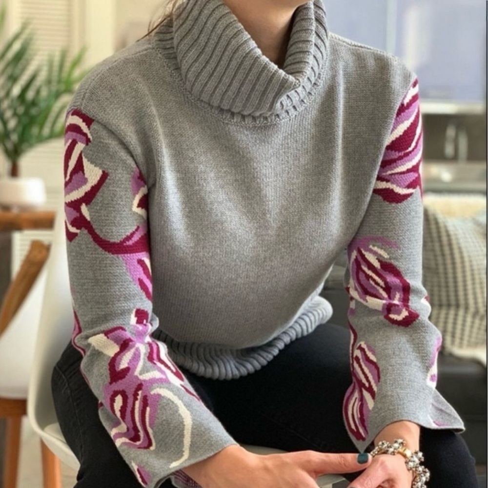 CAbi Eden Boho Turtleneck Sweater